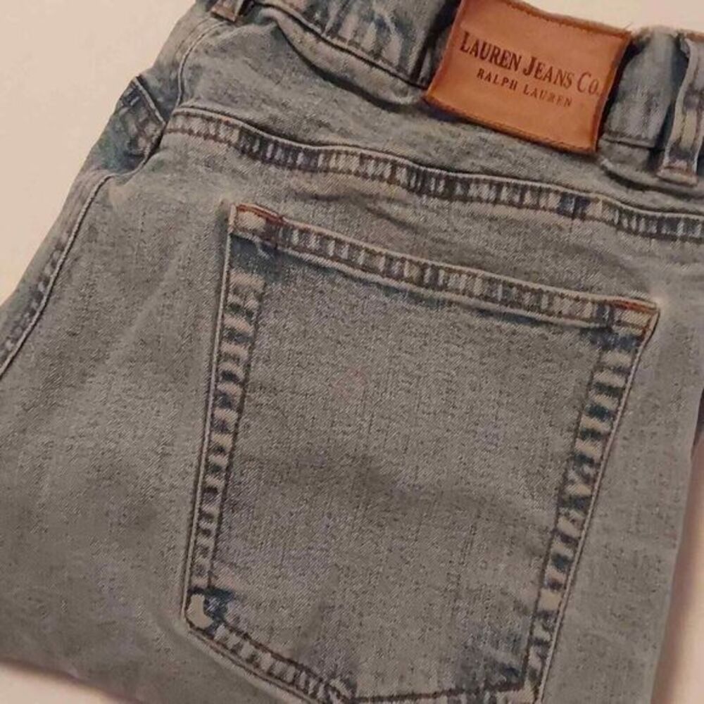Lauren Jeans Co. Ralph Lauren‎ vintage green label denim straight jeans size 14P